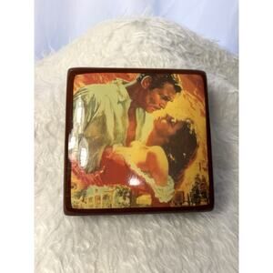 Vtg Gone With the Wind Music Jewelry Box 419/5000 H1503 6.5x6.5x3 Working!